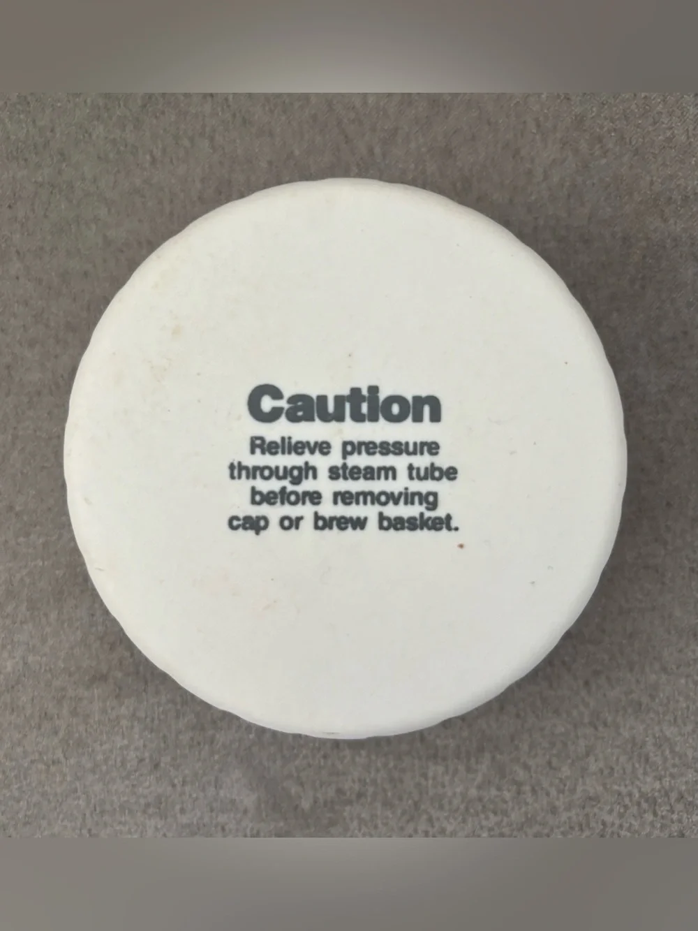 Salton Three For All EX-20 Cappuccino Coffee Maker Steam Boiler Cap